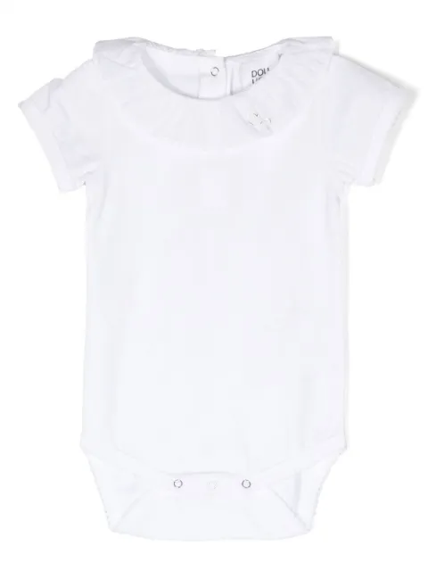 Douuod Kids frilled bib collar cotton body