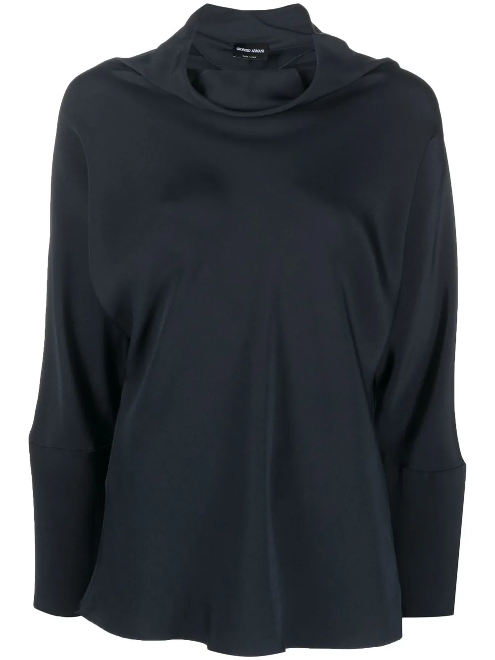 

Giorgio Armani silk high-neck blouse - Blue