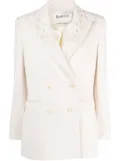 Rodebjer double-breasted crochet blazer - Neutrals