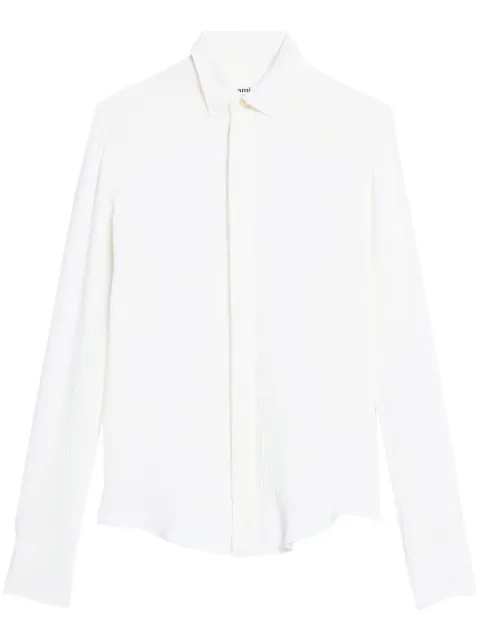 AMI Paris point-collar silk shirt