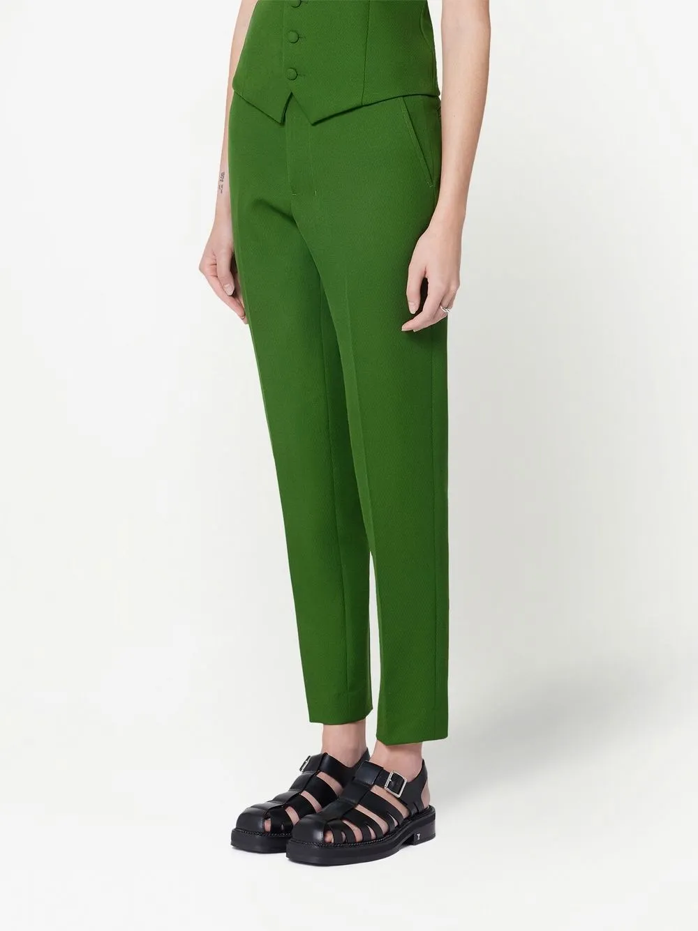 Ami Alexandre Mattiussi Hose Mit Weitem Bein In Green