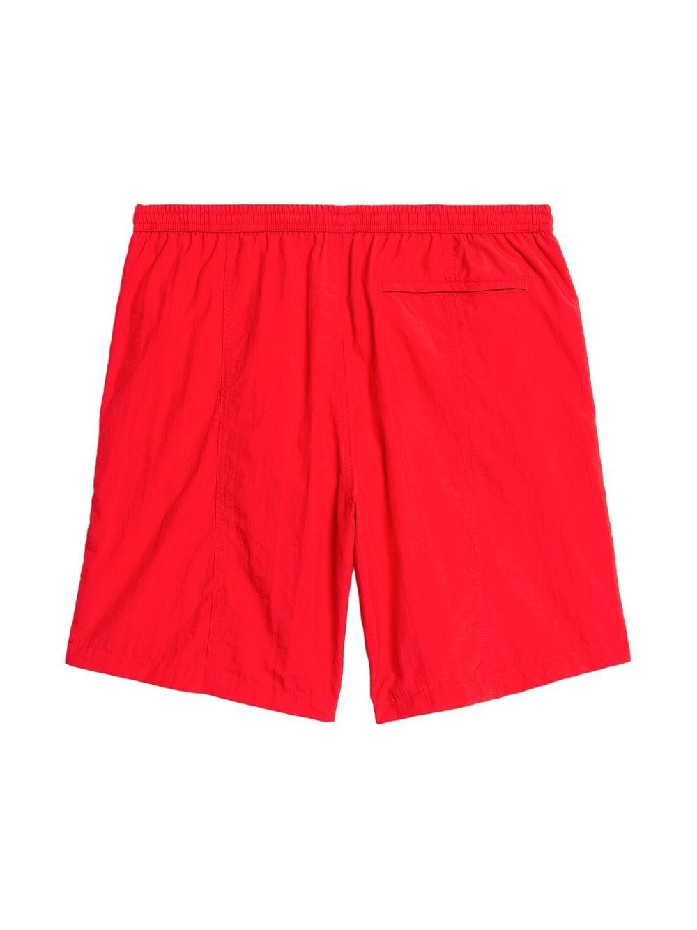 Shop Ami Alexandre Mattiussi Embroidered-logo Swim Shorts In Red