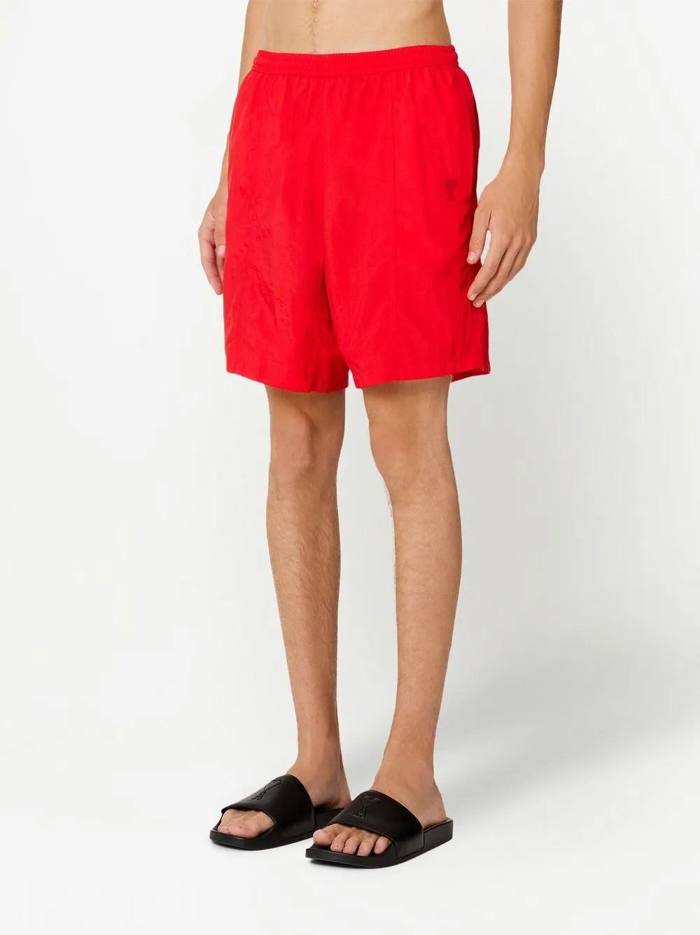  Ami Paris Embroidered-logo Swim Shorts 