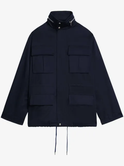 AMI Paris zip-up pocket-detail coat