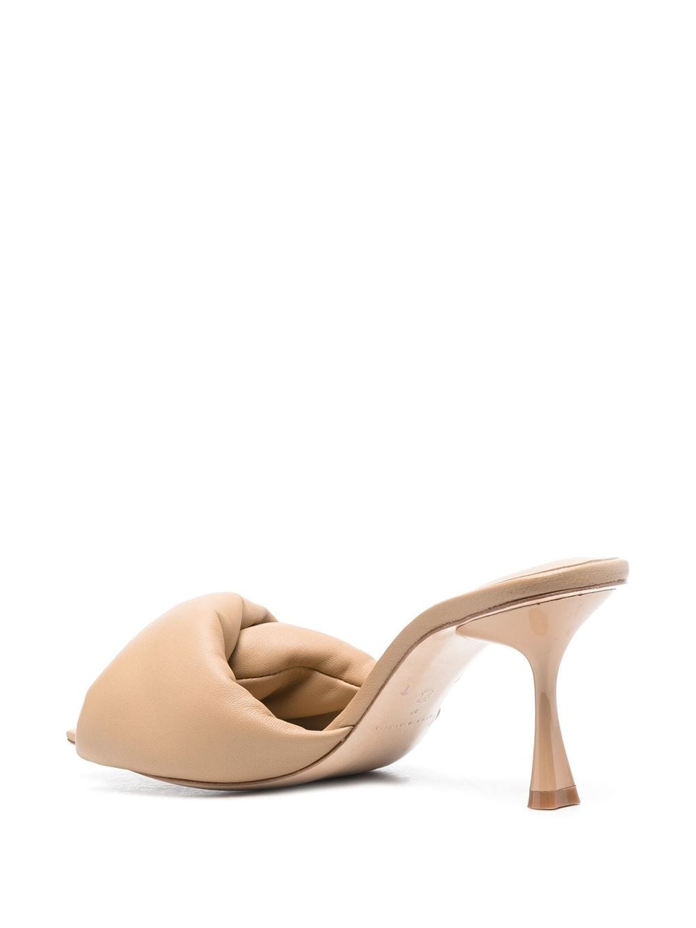 Shop Studio Amelia Padded-strap Leather Mules In Nude