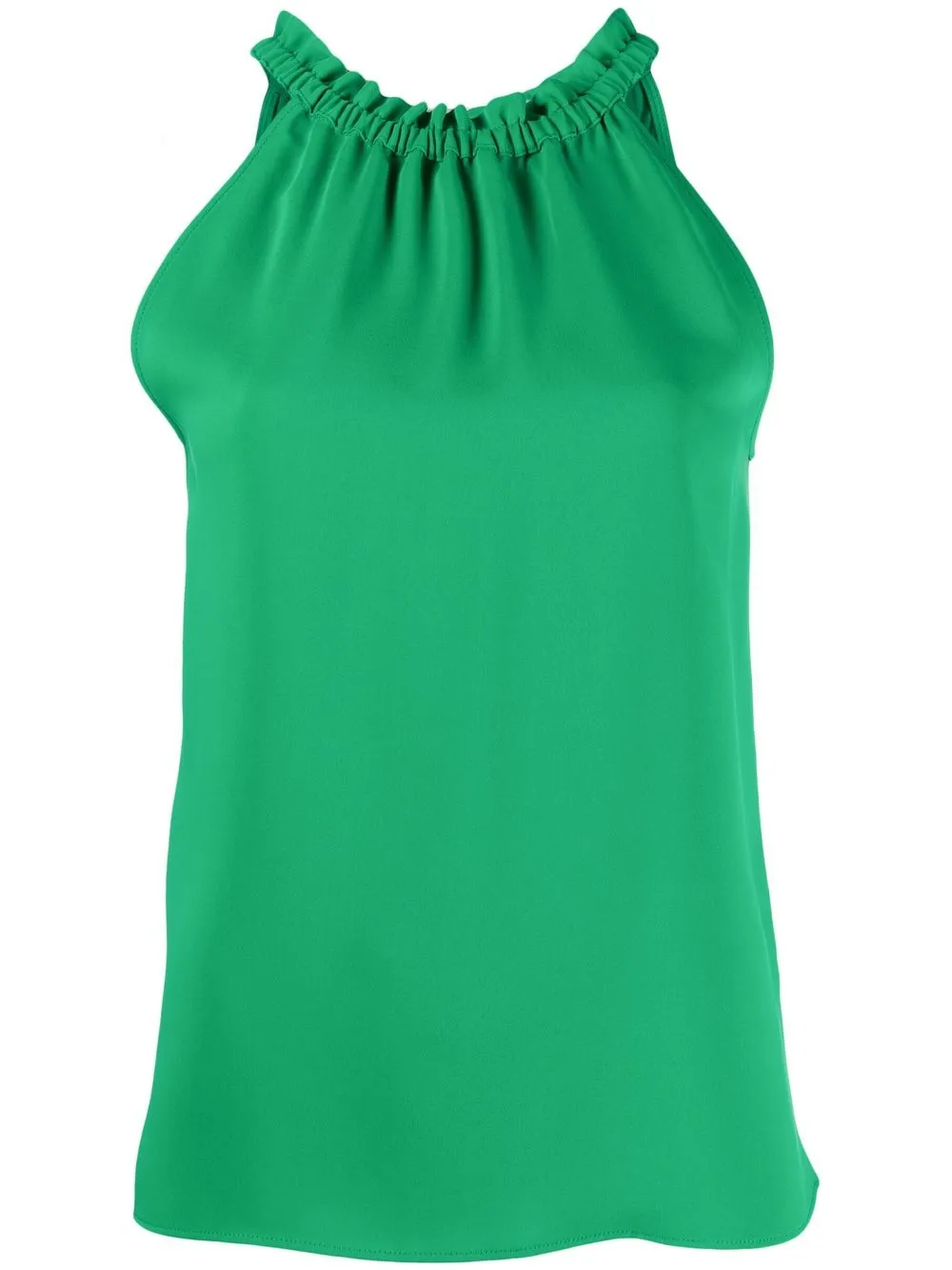 

P.A.R.O.S.H. blusa sin mangas con volantes en el cuello - Verde