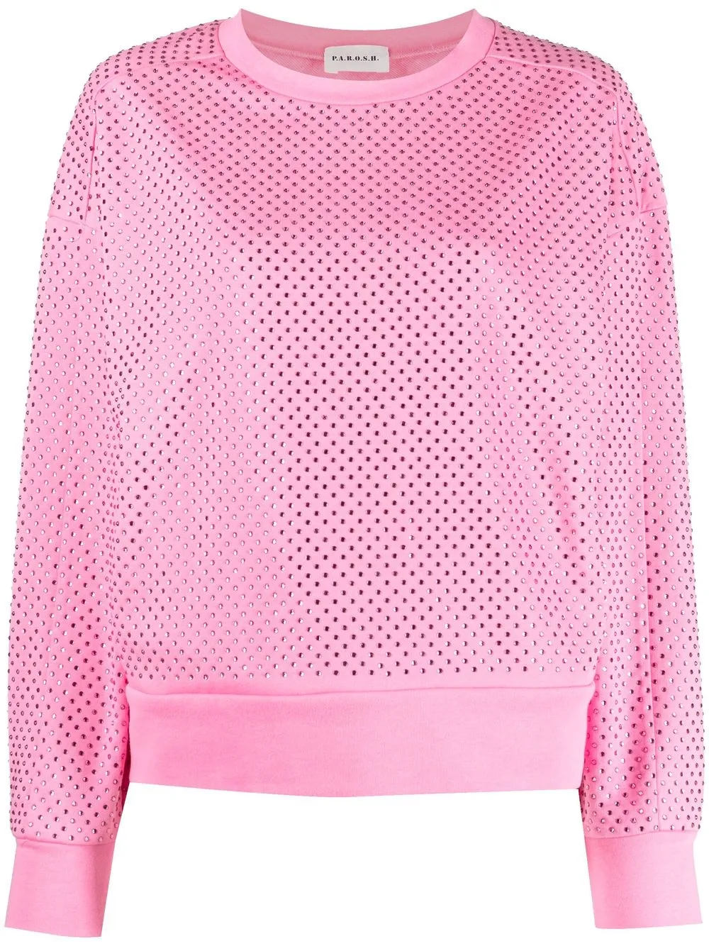 

P.A.R.O.S.H. rhinestone-embellished sweatshirt - Pink