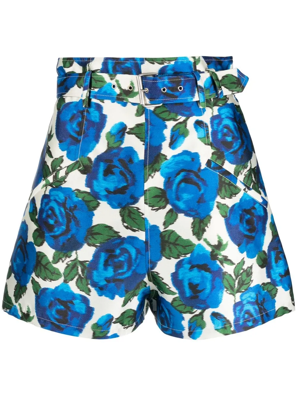 

Philosophy Di Lorenzo Serafini shorts de vestir con rosas estampadas - Azul