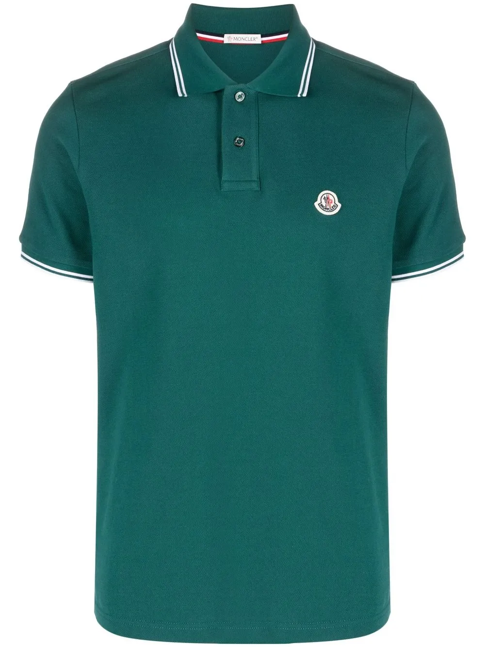 Moncler Poloshirt met logopatch Groen