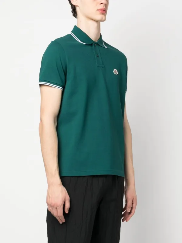 Green moncler polo store shirt