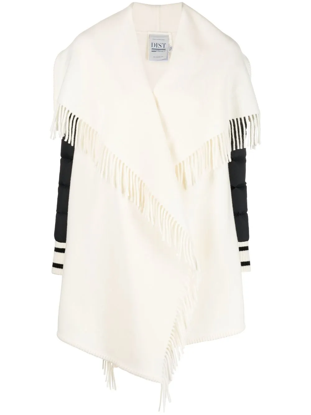 

Moncler padded-sleeves draped cape jacket - Neutrals