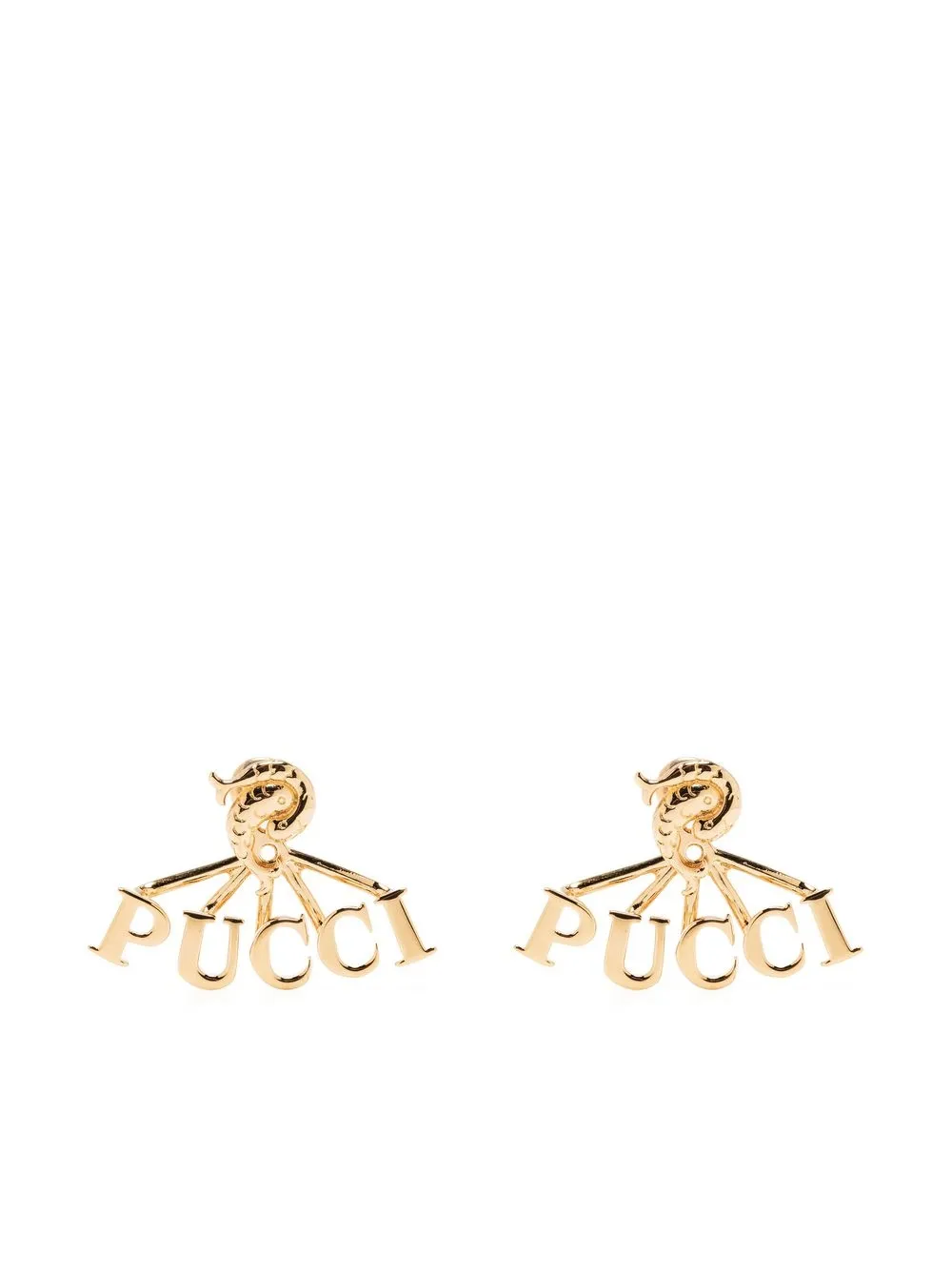 

PUCCI aretes P Logo - Dorado