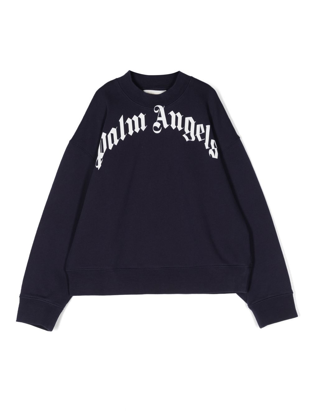 Shop Palm Angels Logo-print Sweatshirt In Blau