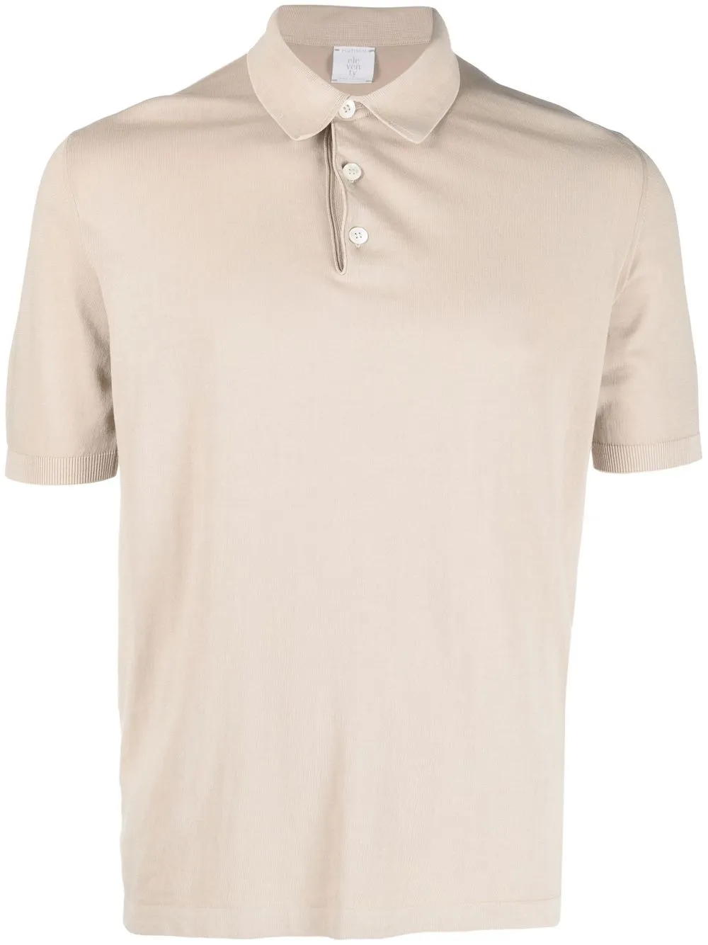 

Eleventy short-sleeve cotton polo shirt - Neutrals