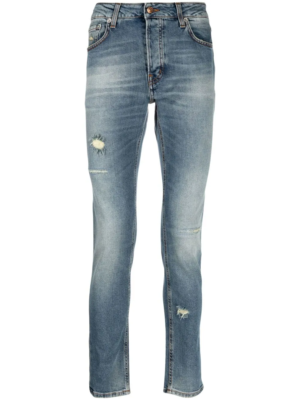 Haikure Faded-effect Slim-fit Jeans In Blue