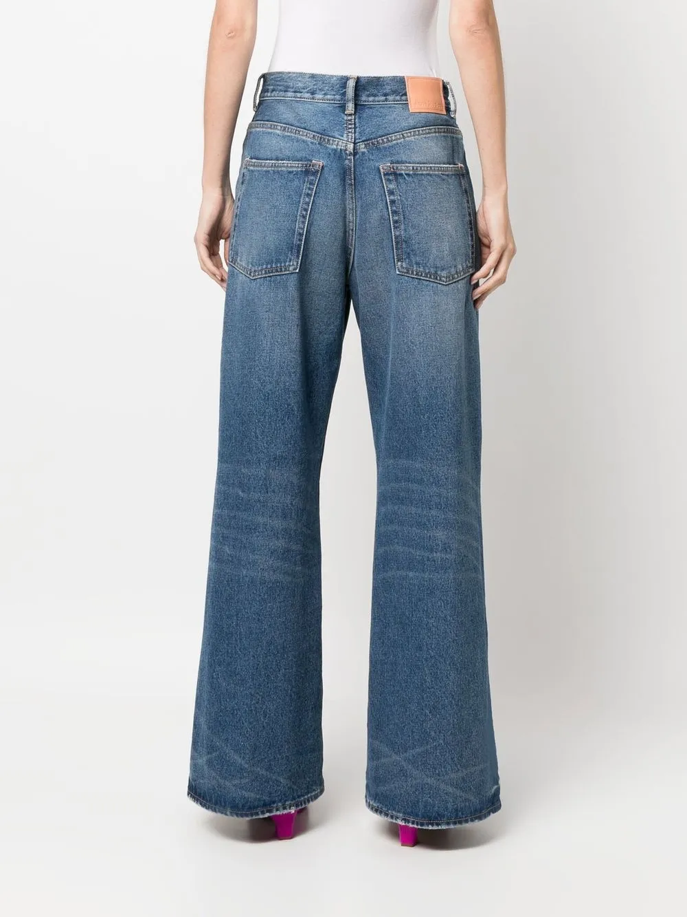 Acne Studios Wide-leg Jeans In Mid_blue