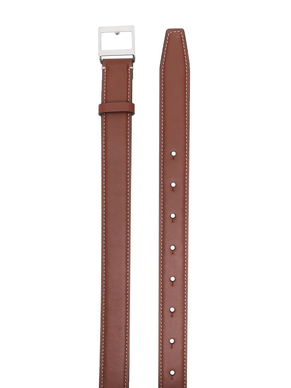 Shop Acne Studios Buckle-fastening Leather Belt In Brown