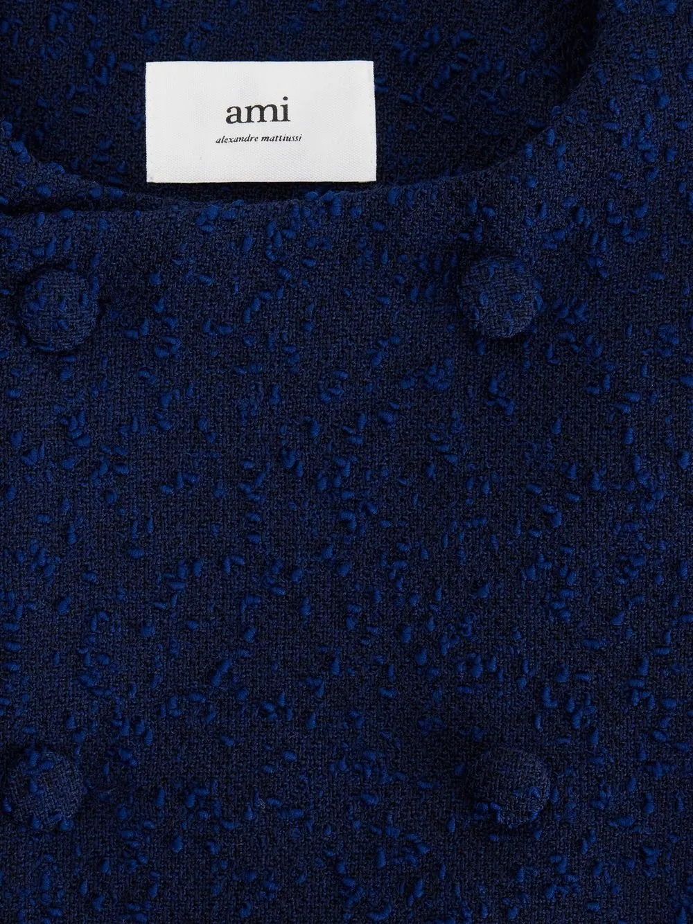 Ami Alexandre Mattiussi Textured Cropped Jacket In Blue