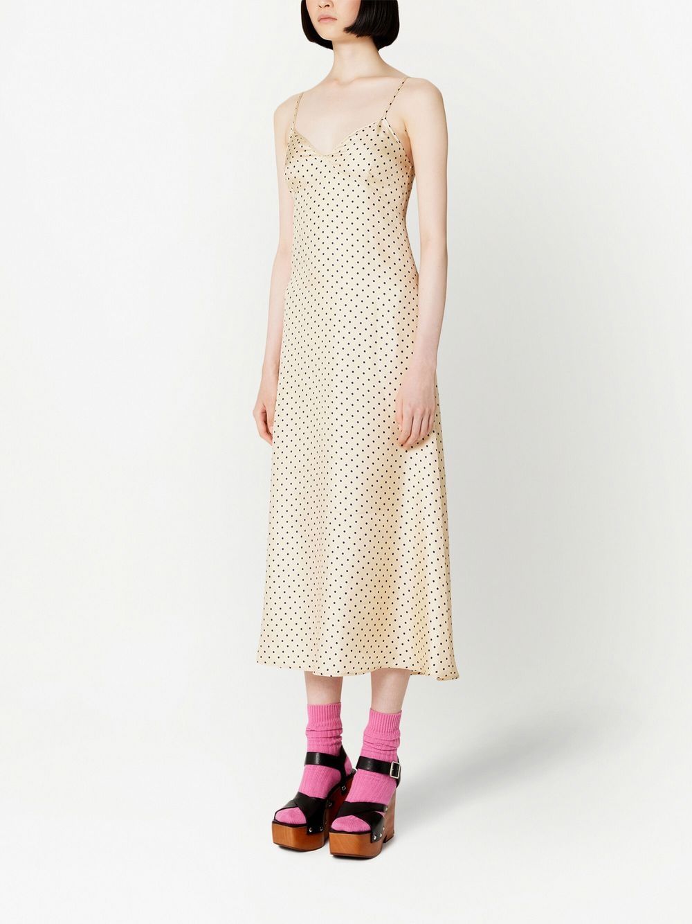 AMI Paris polka-dot Silk Dress - Farfetch