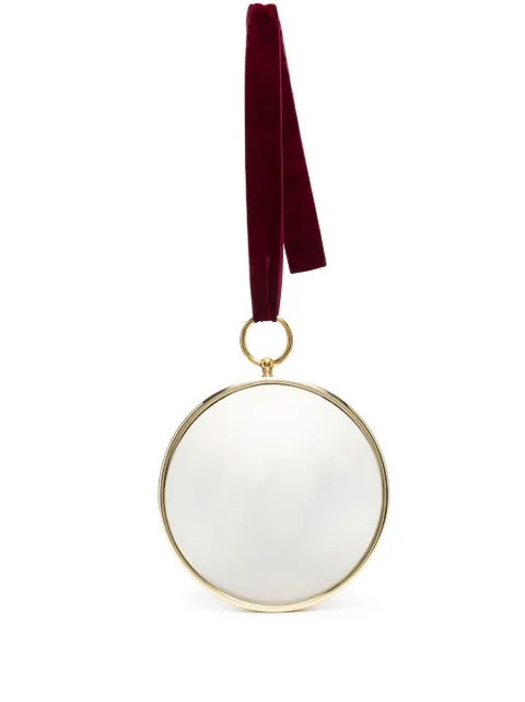 Fornasetti Magic velvet-ribbon convex mirror