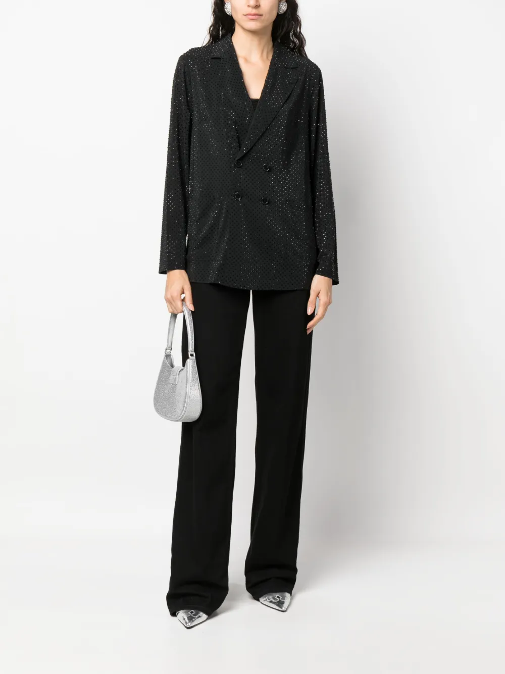 P.A.R.O.S.H. Blazer met dubbele rij knopen - Zwart
