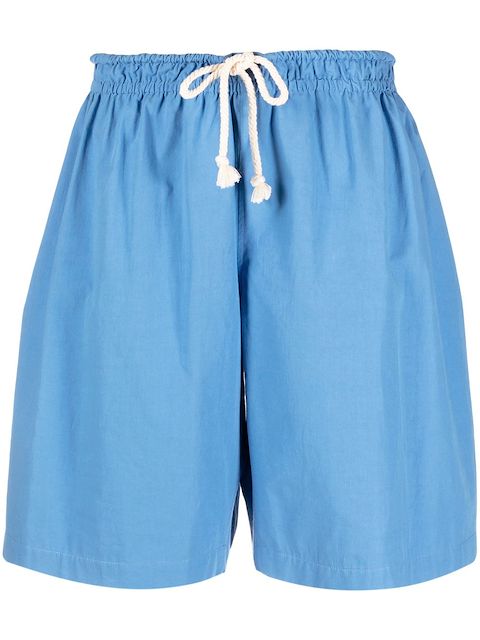 Jil Sander shorts con cordones en la pretina