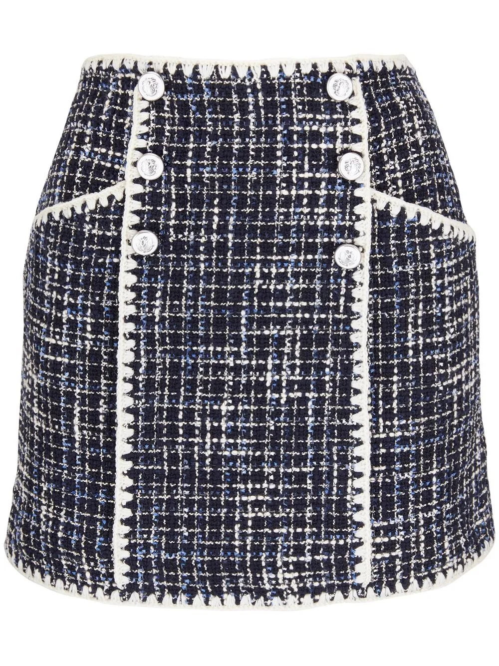 

Veronica Beard tweed cotton-blend mini skirt - Blue