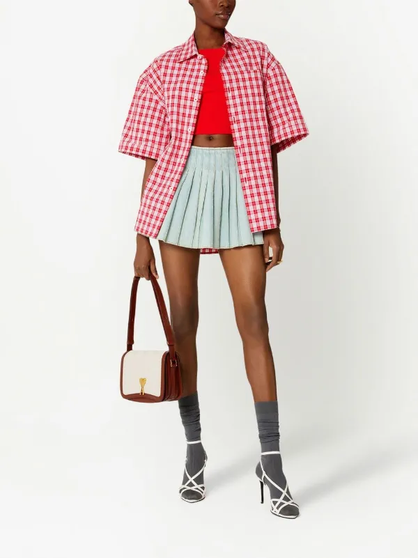 アミパリス☆VIP価格 ロゴプレート ショルダーバッグ AMI Paris ロゴプレート ショルダーバッグ | ブラウン | FARFETCH JP