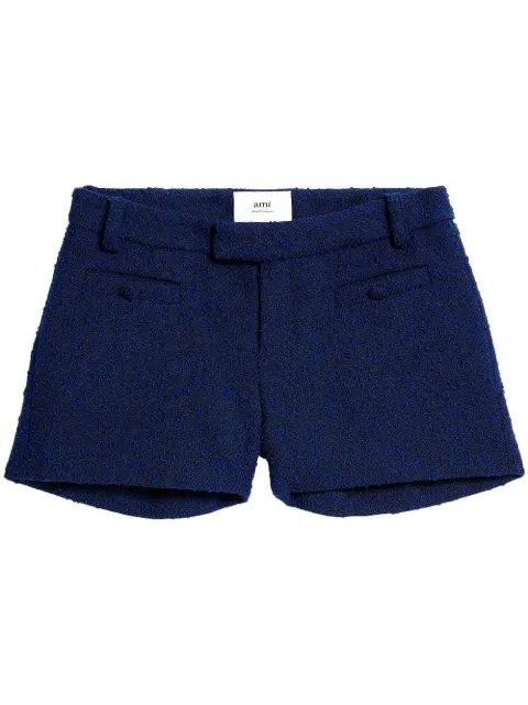 AMI Paris tweed tailored shorts