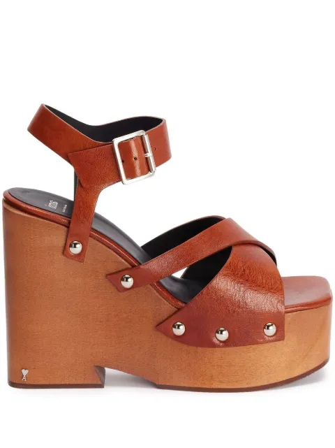 AMI Paris platform wedge sandals