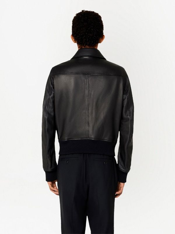 AMI Paris zip-up Leather Jacket - Farfetch