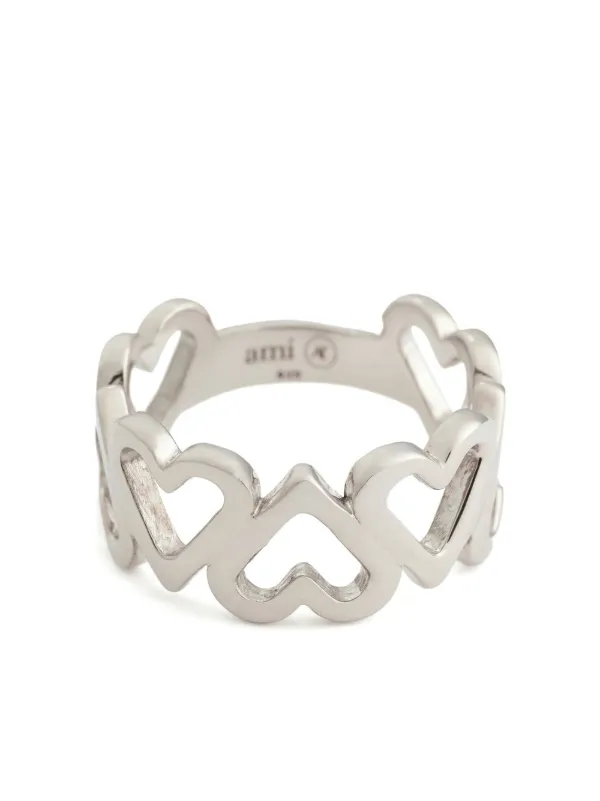 AMI Paris x Alan Crocetti Upside Down Hearts Ring - Farfetch