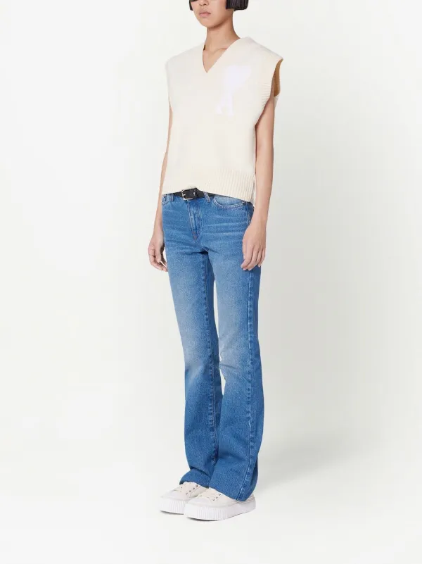 AMI Paris Ami De Coeur ニットベスト | ニュートラル | FARFETCH JP