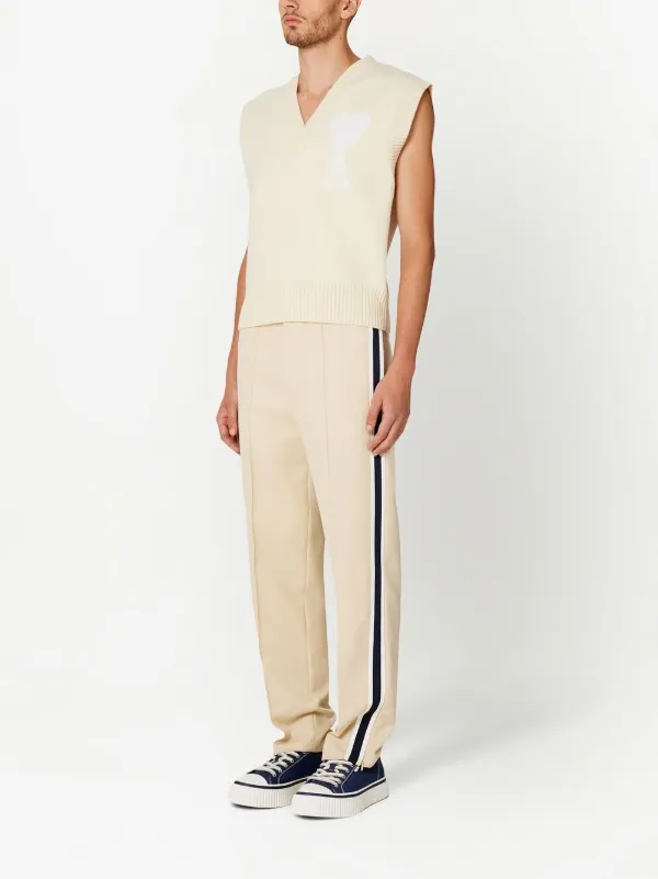 AMI Paris Ami De Coeur ニットベスト | ニュートラル | FARFETCH JP