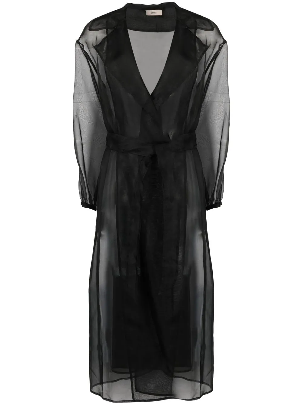 

Herno belted silk coat - Black