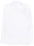 Lardini linen long-sleeve shirt - White