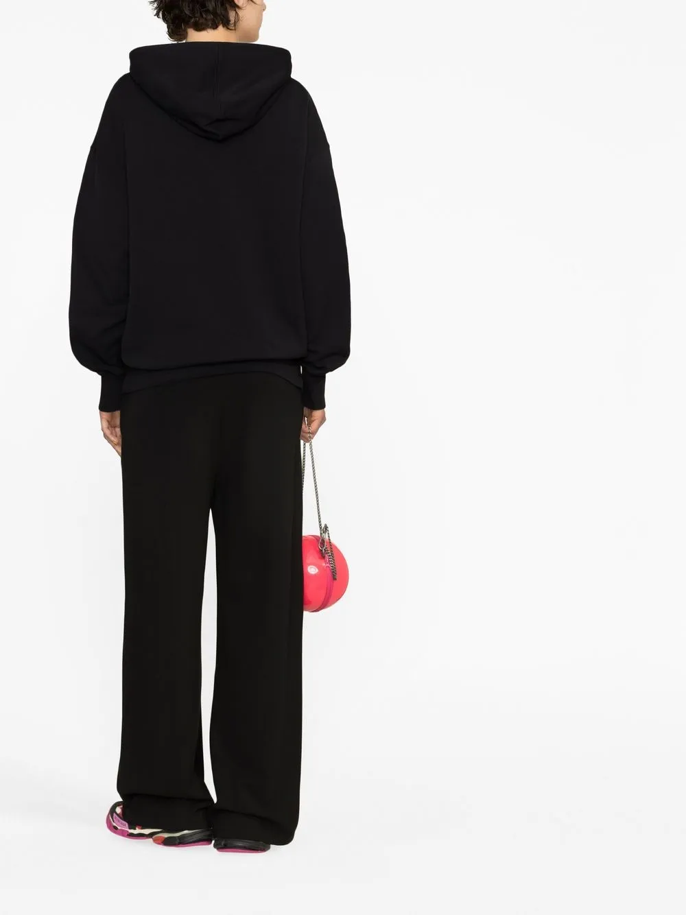 Msgm Graphic-print Hoodie In Schwarz