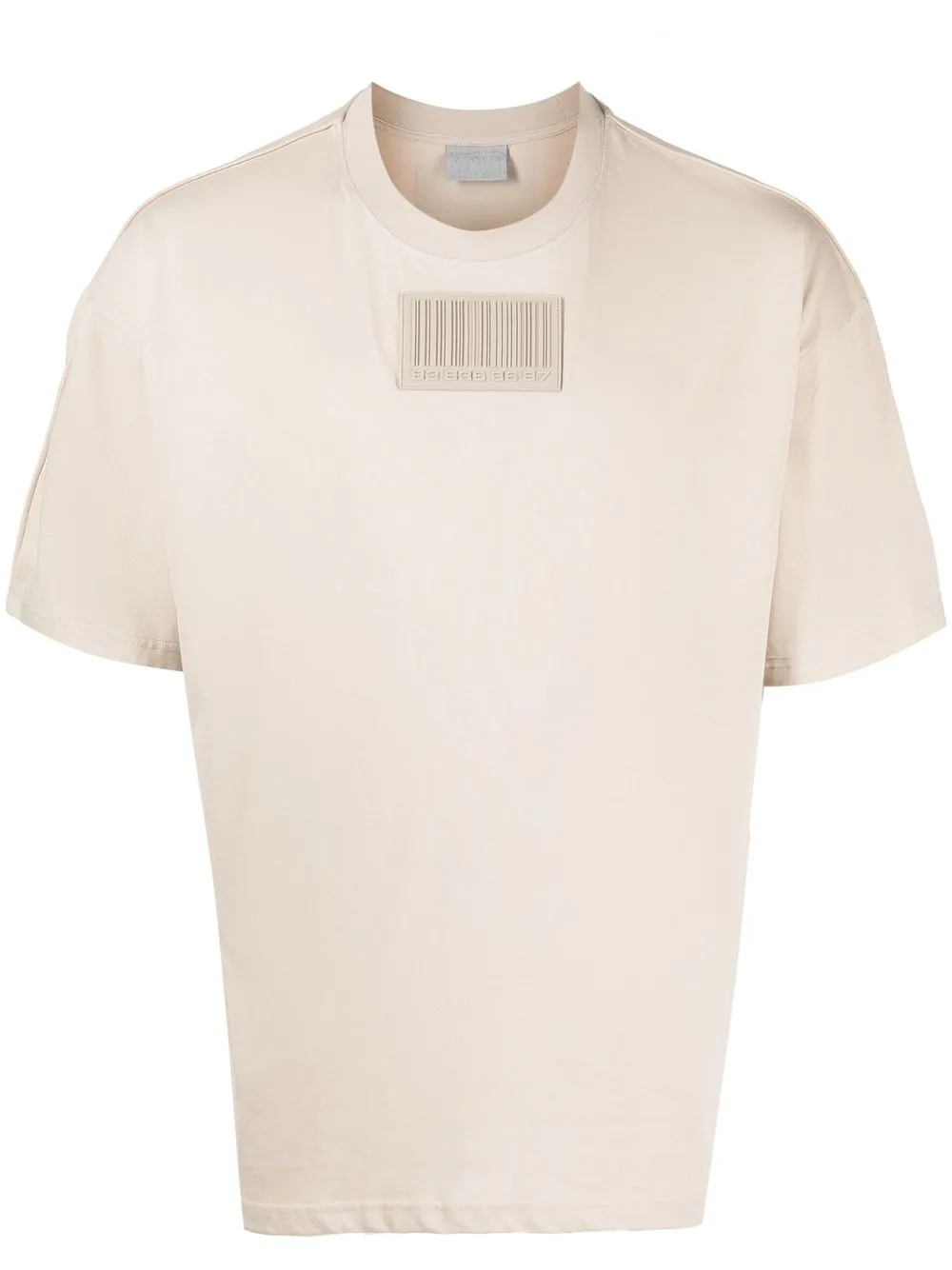 

VETEMENTS logo-patch detail T-shirt - Neutrals