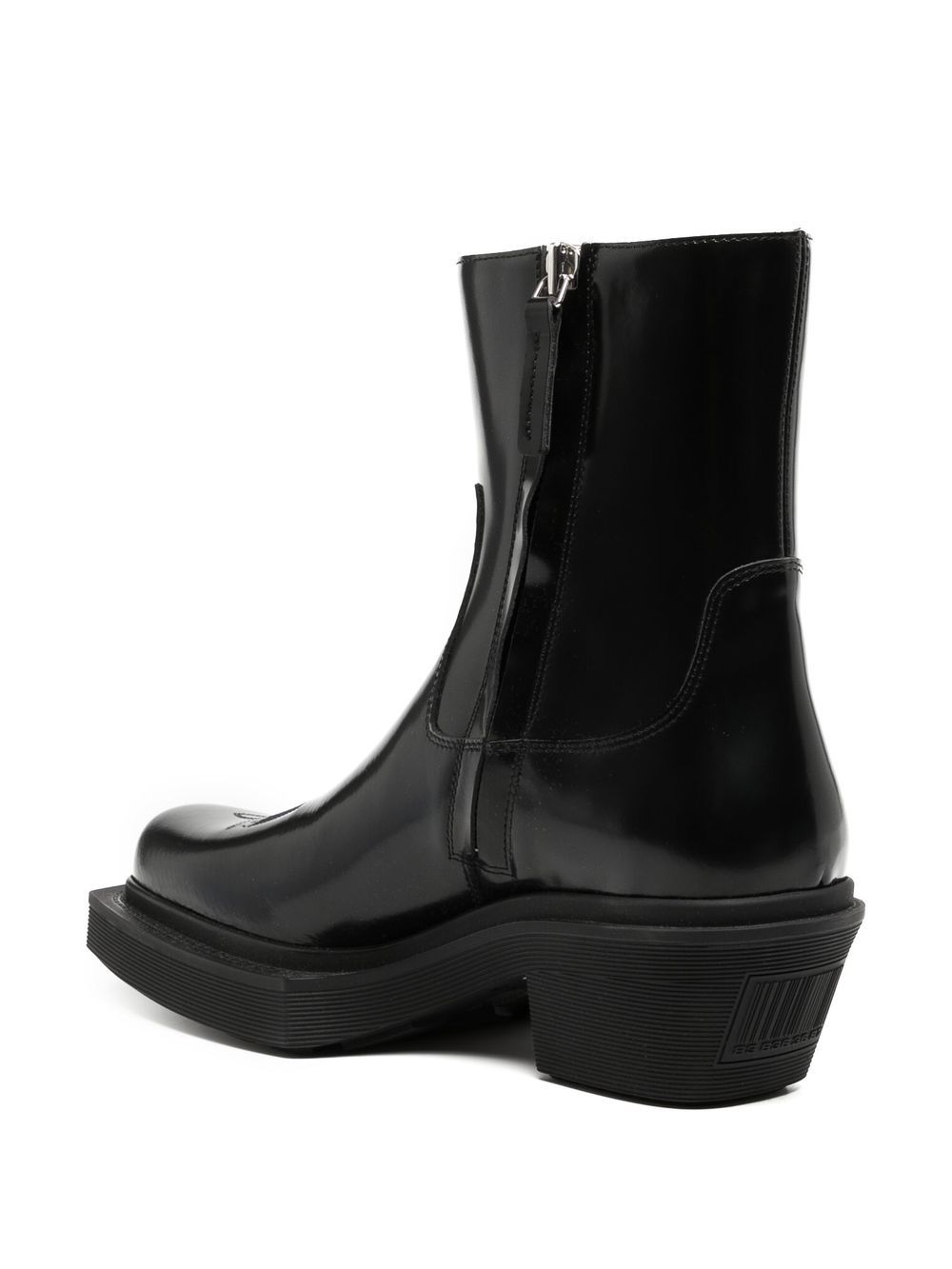Shop Vetements Polished-finish Ankle Boots In 黑色