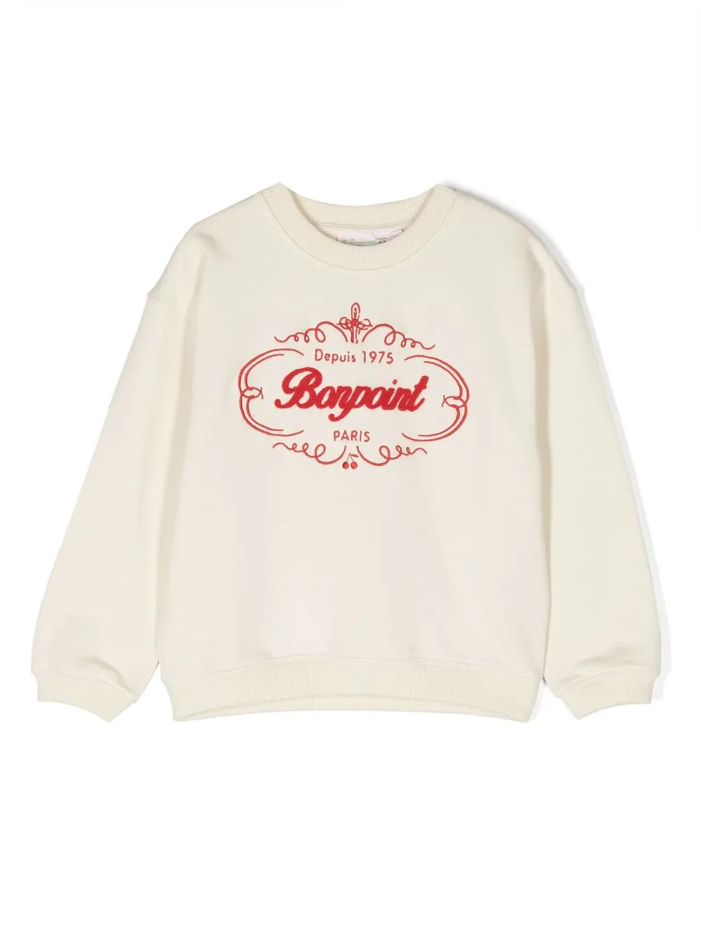 

Bonpoint logo-embroidered crew-neck sweatshirt - Neutrals