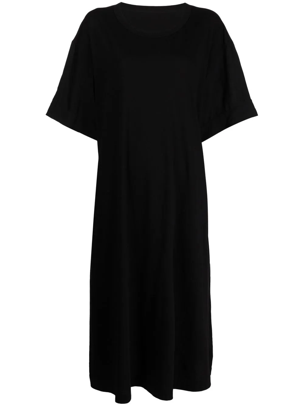 

Yohji Yamamoto split-sleeve midi T-shirt dress - Black