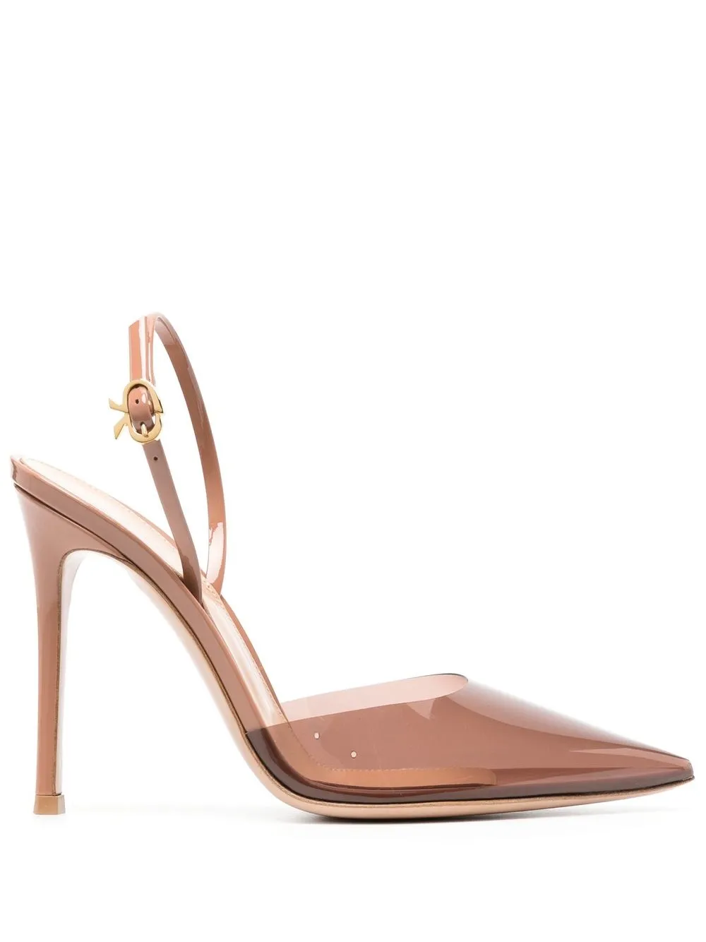 

Gianvito Rossi Ribbon D'Orsay 105mm pumps - Brown