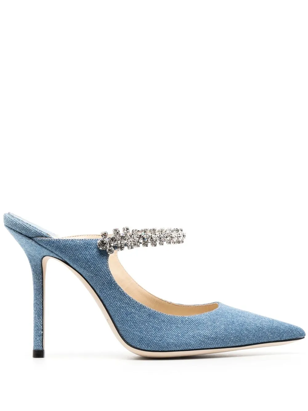 

Jimmy Choo Bing 100mm denim mules - Blue