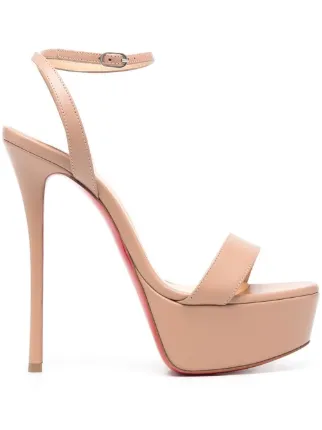 Christian Louboutin Loubi Queen Alta 150mm Sandals Neutrals FARFETCH BH