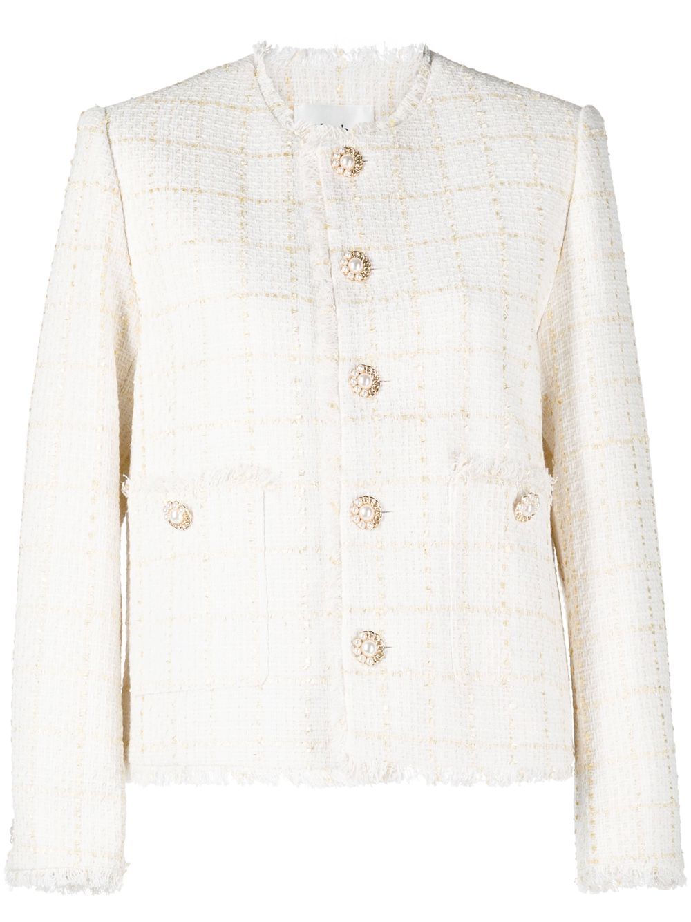 B+ab Frayed-edge Tweed Jacket | Smart Closet