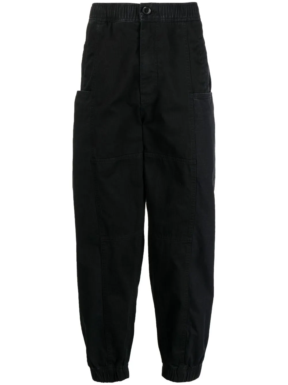 straight-leg elasticated trousers