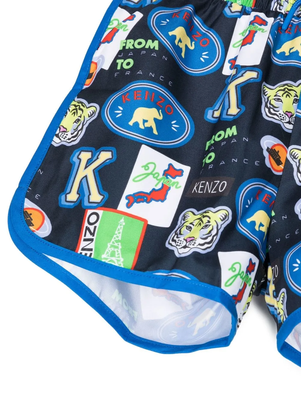 All-Over Graphic-Print Shorts