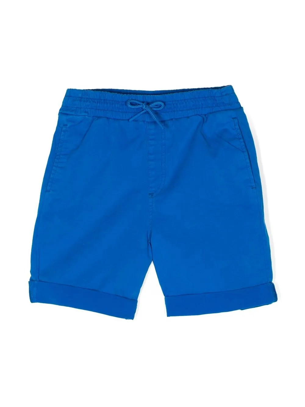 Shop Kenzo Embroidered-logo Cotton Shorts In Blue