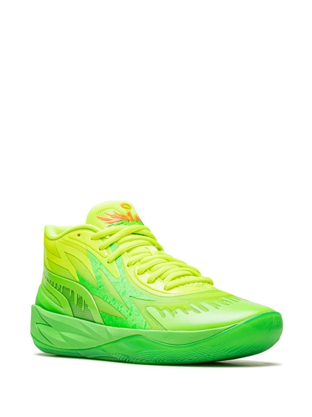Shop Puma Lamelo Ball Mb.02 "nickelodeon Slime" Sneakers In Green