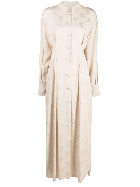 SHATHA ESSA button-front shirt dress